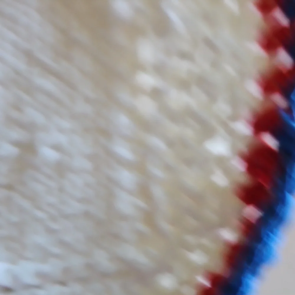New Handmade Red, White And Blue Washcloth. Beautifully Crafted.